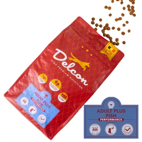 Delcon Regular Plus Fish Lazac Hypoallergén Prémium kutyatáp 12 kg