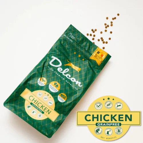 Delcon Cat Chicken Hypoallergén Hairball Prémium macskatáp 8,75 kg