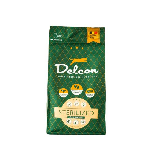 Delcon Cat Sterilized Hypoallergén Hairball Prémium macskatáp 1,75kg