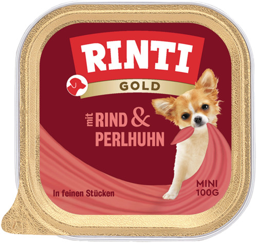 Rinti Gold mit Rind&Perlhuhn mini 100g marha, gyöngytyúk