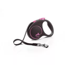   Flexi Black Design "S" pink szalagos automata póráz 5m