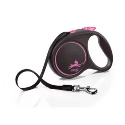   Flexi Black Design "L" pink szalagos automata póráz 5m