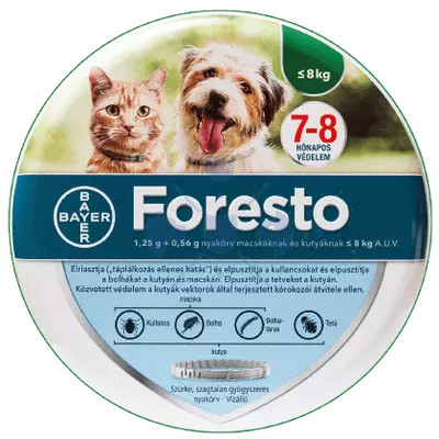 Foresto bolhanyakörv kutyáknak és macskáknak 8 kg alatt