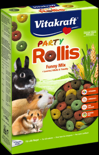 Vitakraft Rollis Party lucerna,gabona,széna kiegészítő eleség 500gr