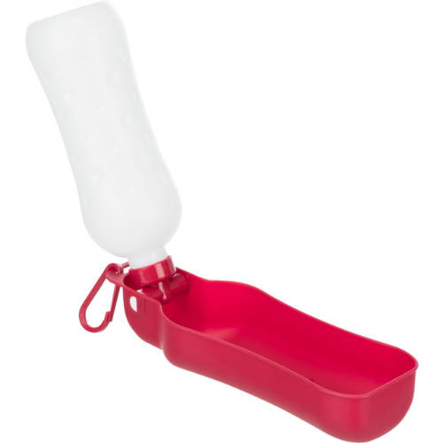 Trixie Bottle with Bowl itatós palack fekete-piros színben kutyáknak