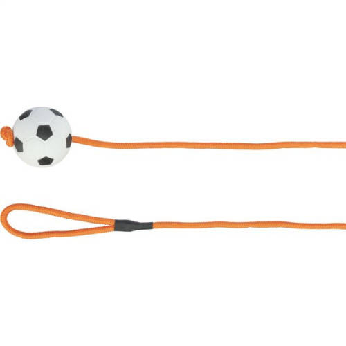 Trixie Soccer Ball on a Rope - natúr gumi játék foci labda kötéllel kutyák részére (Ø6/100cm)