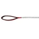 Trixie Chain lánc póráz bőr markolattal piros 100cm/3mm m-l