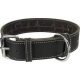 Trixie Greased Leather Collar - bőr nyakörv (fekete,szívritmus mintáva