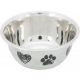 Trixie Stainless Steel Bowl fém tál szürke/fekete kutyák részére