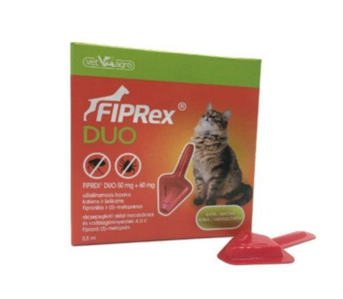 Fiprex DUO S (2-10 kg) bolhacsep macskának, vadászgörénynek 1x