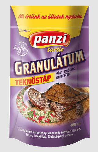 Panzi talpastasakos Teknősgranulátum teljes értékű teknőstáp 400ml
