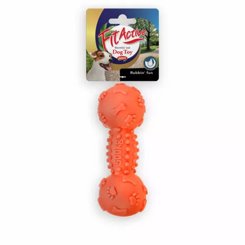 Fitactive Dumbbell  vinil játék súlyzó kutyák részére 15cm