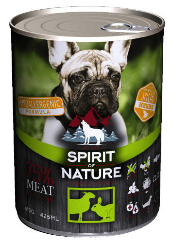 Spirit of nature adult hypoallergén bárányos-nyúlas 415g konzerv