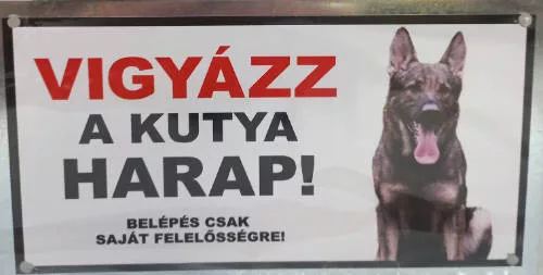 Kutyatábla fém németjuhász ordas 9x13cm