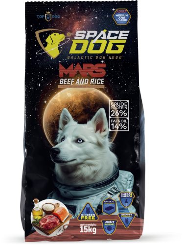 Space Dog Mars Marha és Rizs szárazeledel 15 kg