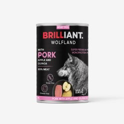 Brilliant Wolfland Sertés Alma Quinoa kutya konzerv 400 g