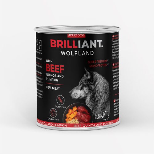 Brilliant Wolfland Marha Sütőtök Quinoa kutya konzerv 800 g