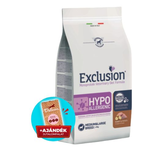 Exclusion Hypoallergenic Rabbit&Potato-Nyúl,Burgonya Medium&Large 12kg