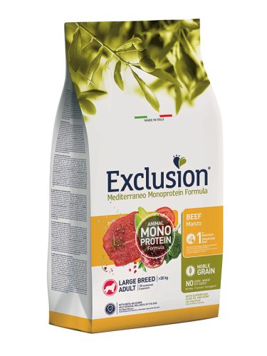 Exclusion Mediterraneo Monoprotein Noble Grain Adult Beef Large 12kg