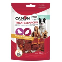   Camon Treats&Snacks Kacsa és Édesburgonya jutalomfalat kutyának 80 g