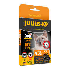 Julius K-9 Cat Collar Bolha kullancs riasztó fekete nyakörv macska