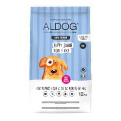 Aldog Pork&Rice Puppy Junior száraz kutyatáp 12 kg