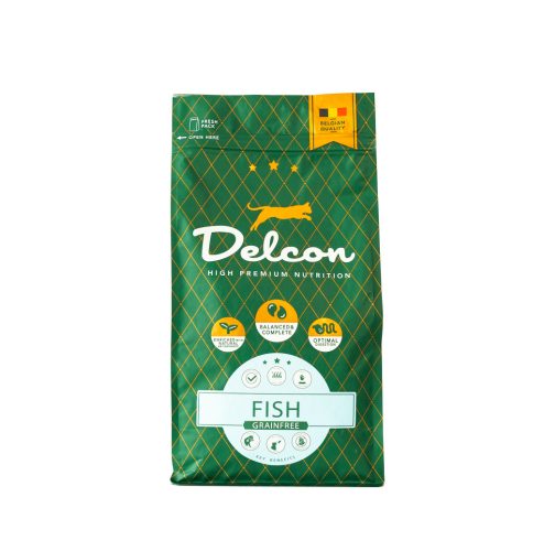 Delcon Cat Fish Lazac Hypoallergén Hairball Prémium macskatáp 8,75 kg