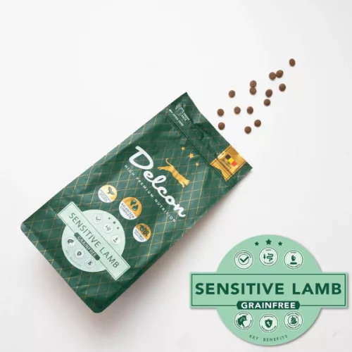 Delcon Cat Sensitive Lamb Hypoallergén Hairball macskatáp 1,75 kg