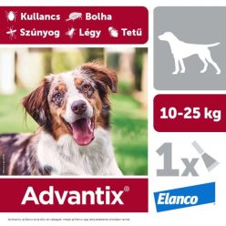   Advantix spot on 10-25 kg közötti kutyáknak AUV 4 x 2,5 ml