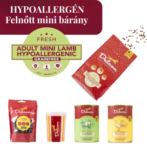 Delcon Mini Lamb Bárány Hypoallergén Csirkementes kutyatáp Próbacsomag