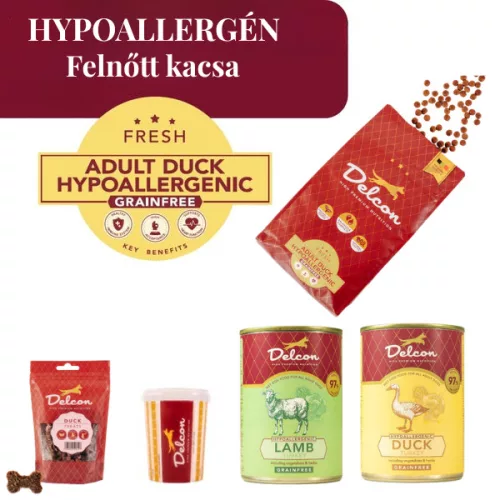 Delcon Duck Kacsa Hypoallergén Csirkementes kutyatáp Próbacsomag