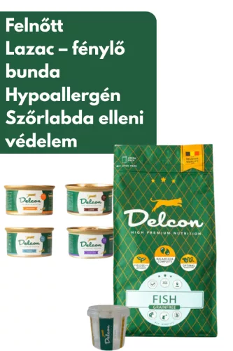 Delcon Cat Fish Hypoallergén Hairball Prémium macskatáp Próbacsomag