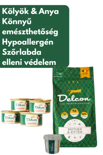 Delcon Cat Mother Kitten Hypoallergén Hairball macskatáp Próbacsomag