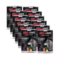   12X400 g Brilliant Wolfland Nyúl Brokkoli Quinoa kutya konzerv
