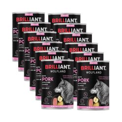   12X400 g Brilliant Wolfland Sertés Alma Quinoa kutya konzerv