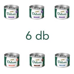   6x85 g Delcon Cat paté lazac, tonhal, bárány, csirke macskáknak