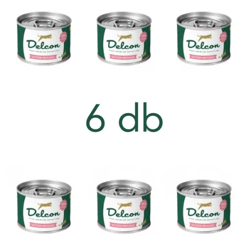 6x85 g Delcon Habkrém kölyök macskáknak 95% lazac