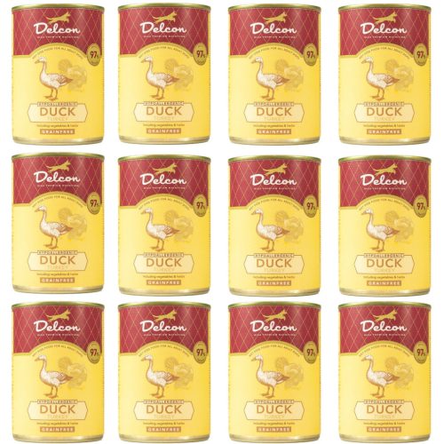 12 x 395 g Delcon Hypoallergén prémium kutyakonzerv kacsa pulyka